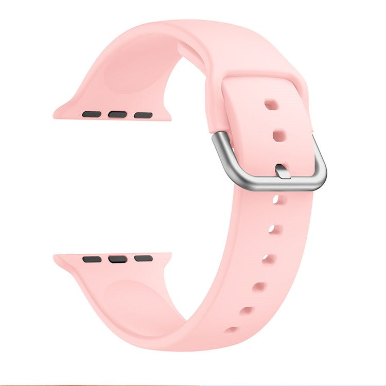 Silicone Watch Strap for Apple Watch Series 10 42mm / 9 8 7 41mm / SE (2023) SE (2022) SE 6 5 4 40mm / 3 2 1 38mm - Pink