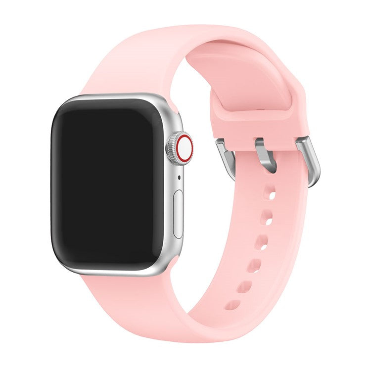 Silicone Watch Strap for Apple Watch Series 10 42mm / 9 8 7 41mm / SE (2023) SE (2022) SE 6 5 4 40mm / 3 2 1 38mm - Pink