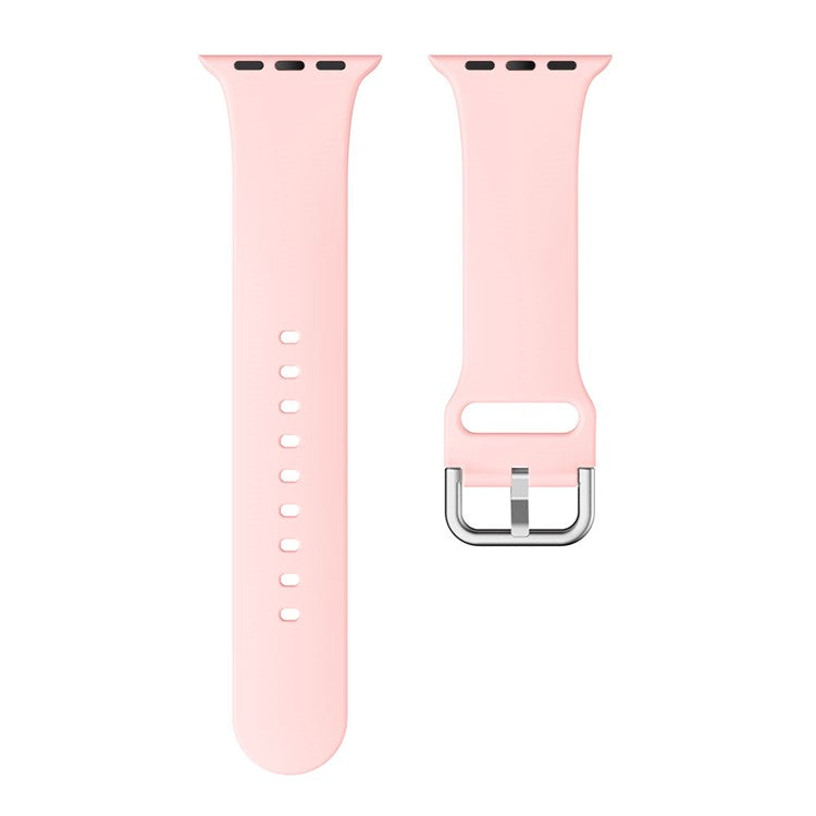 Silicone Watch Strap for Apple Watch Series 10 42mm / 9 8 7 41mm / SE (2023) SE (2022) SE 6 5 4 40mm / 3 2 1 38mm - Pink