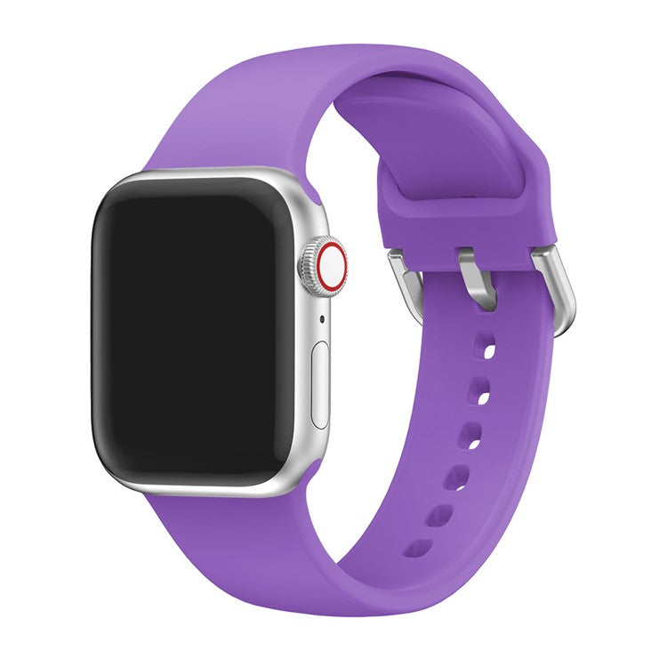 Silicone Watch Strap for Apple Watch Series 10 42mm / 9 8 7 41mm / SE (2023) SE (2022) SE 6 5 4 40mm / 3 2 1 38mm - Dark Purple