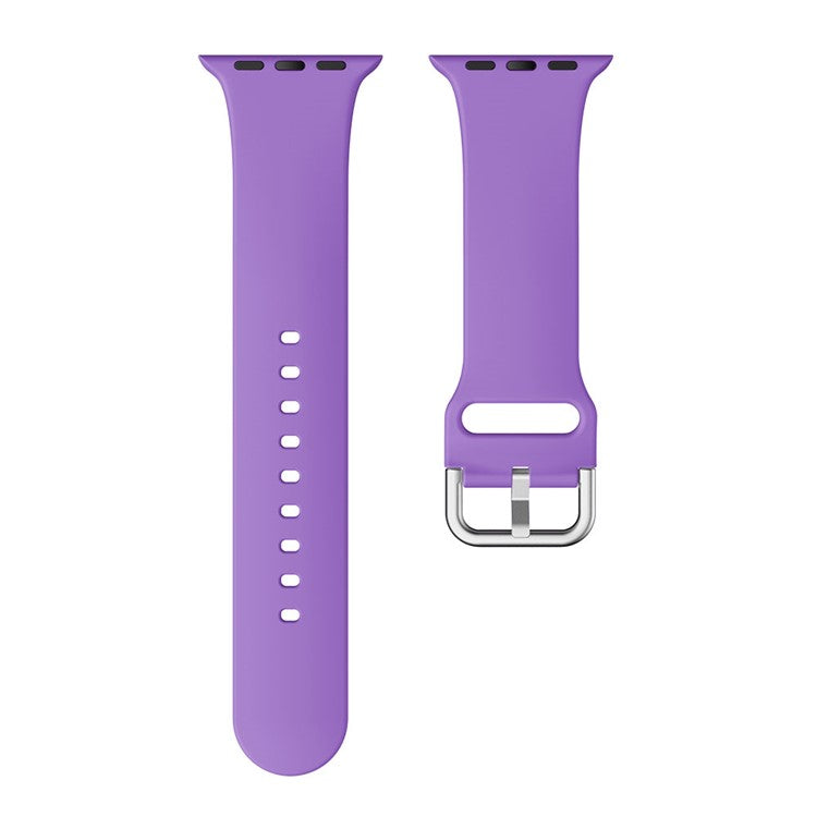 Silicone Watch Strap for Apple Watch Series 10 42mm / 9 8 7 41mm / SE (2023) SE (2022) SE 6 5 4 40mm / 3 2 1 38mm - Dark Purple