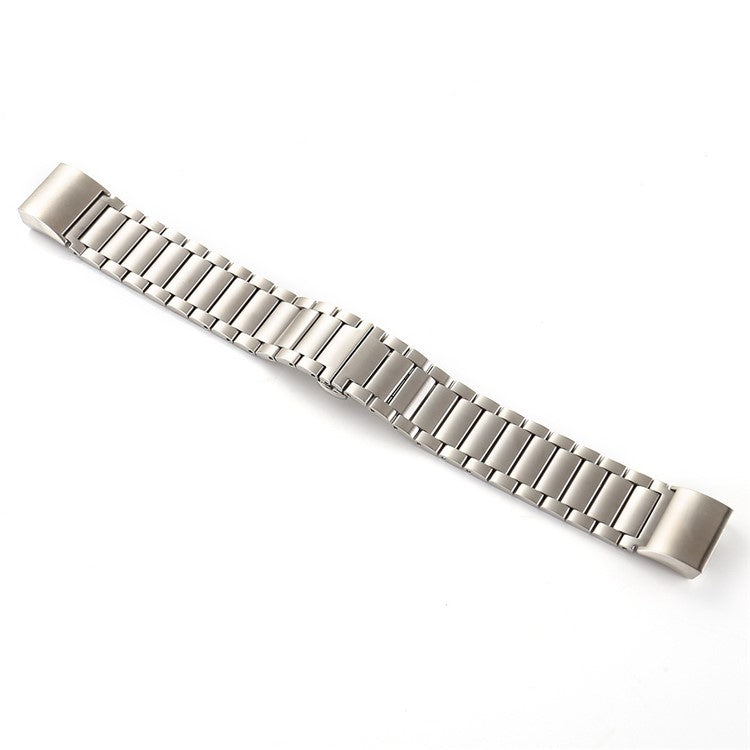 Three Beads Stainless Steel Watch Band Strap for Fitbit Charge 2 - Silver
