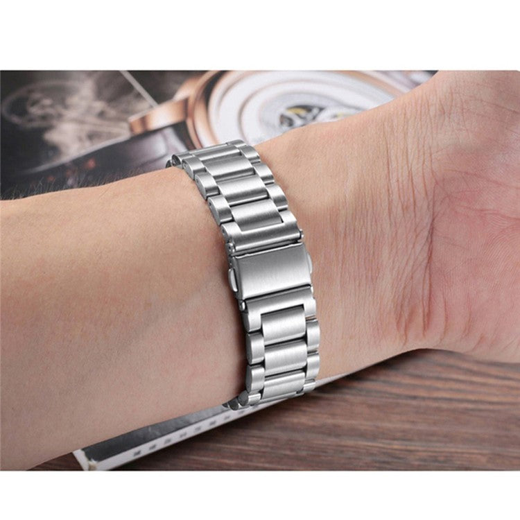 Three Beads Stainless Steel Watch Band Strap for Fitbit Charge 2 - Silver