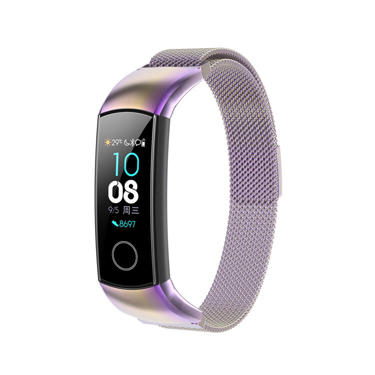 Adjustable Stainless Steel Milanese Watch Bracelet Smart Watch Band Watchband Strap for Huawei Honor 5 / Honor 4 ENC CRS-B19 CRS-B19S - Purple