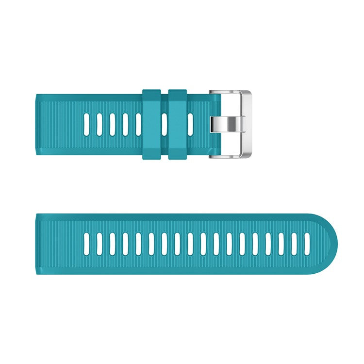 Cross Grain Silicone Smart Watch Band Strap Replacement for Garmin Fenix 7X / 6X Sapphire GPS / 6X Pro 51mm / 6X GPS / 5X GPS / 5X Plus - Baby Blue
