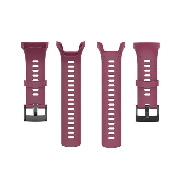 Silicone Smart Watch Band Strap for Suunto 5 - Wine Red
