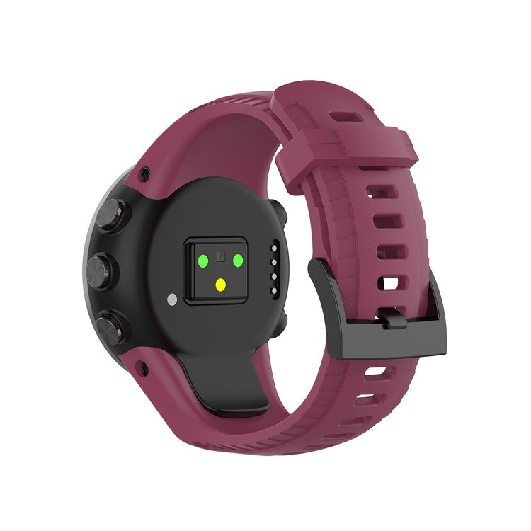 Silicone Smart Watch Band Strap for Suunto 5 - Wine Red