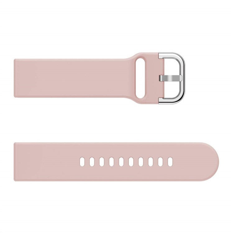20mm Square Buckle Silicone Smart Watch Band Strap for GarminMove Luxe/Move Style/Move 3 - Pink
