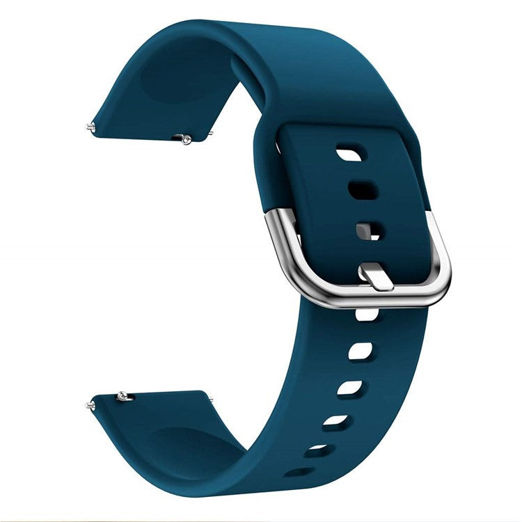 20mm Silicone Wrist Strap Replacement for Samsung Galaxy Watch4 Classic 46mm 42mm/Watch4 44mm 40mm/Garmin Move Luxe/Move Style/Move 3/Move Venu - Dark Blue