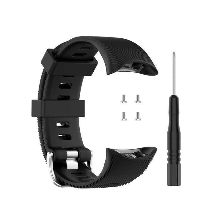 Comfortable Silicone Smart Watch Band Strap Replacement for Garmin Forerunner 45 - Black