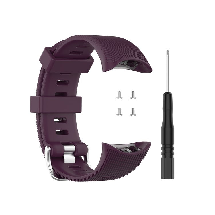 Comfortable Silicone Smart Watch Band Strap Replacement for Garmin Forerunner 45 - Purple
