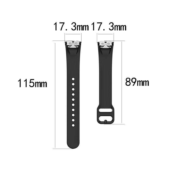 Silicone Wrist Strap Smart Watch Band Replacement for Samsung Galaxy Fit SM-R370 - Black