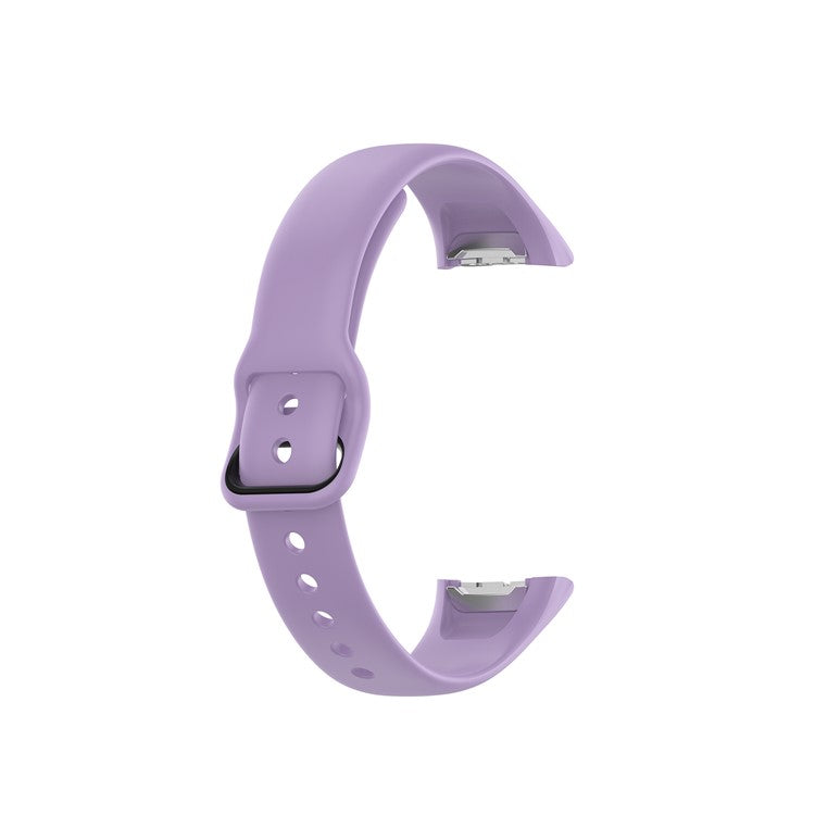 Silicone Wrist Strap Smart Watch Band Replacement for Samsung Galaxy Fit SM-R370 - Light Purple