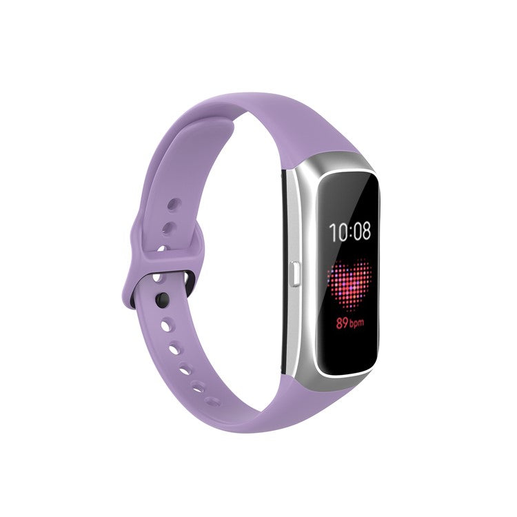 Silicone Wrist Strap Smart Watch Band Replacement for Samsung Galaxy Fit SM-R370 - Light Purple