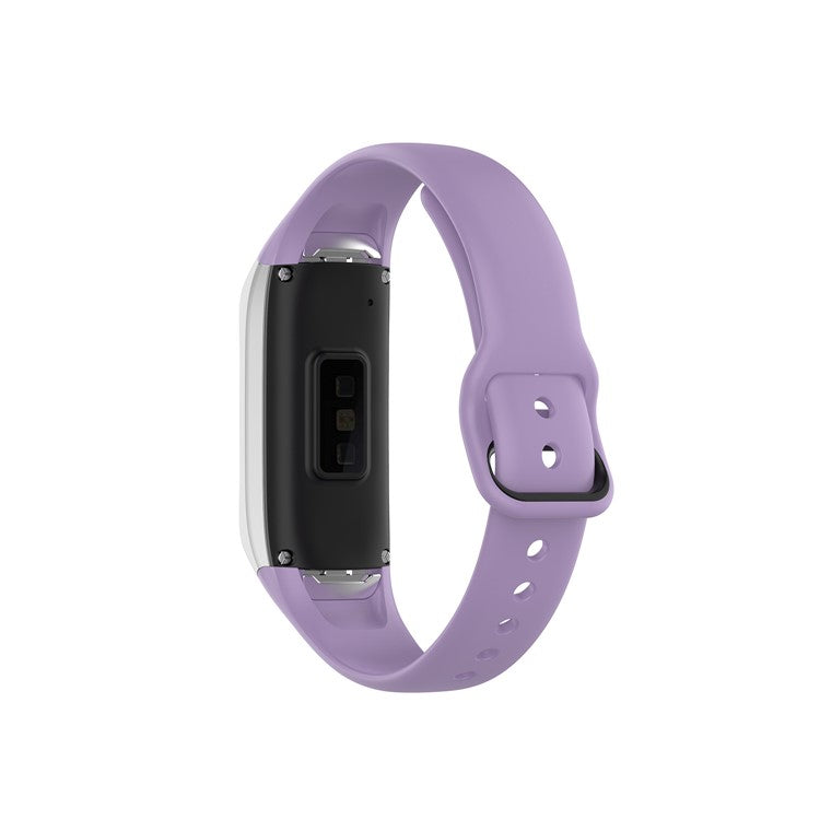 Silicone Wrist Strap Smart Watch Band Replacement for Samsung Galaxy Fit SM-R370 - Light Purple