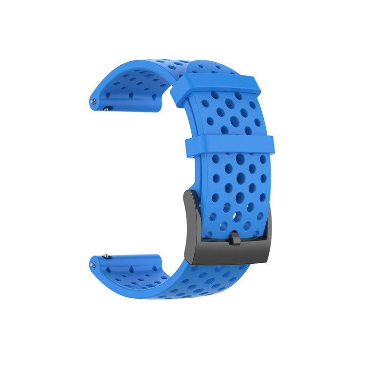 For Suunto Spartan Sport Wrist HR Baro/Suunto 9/D5I 24mm Silicone Watchband Replacement Smart Watch Strap - Blue