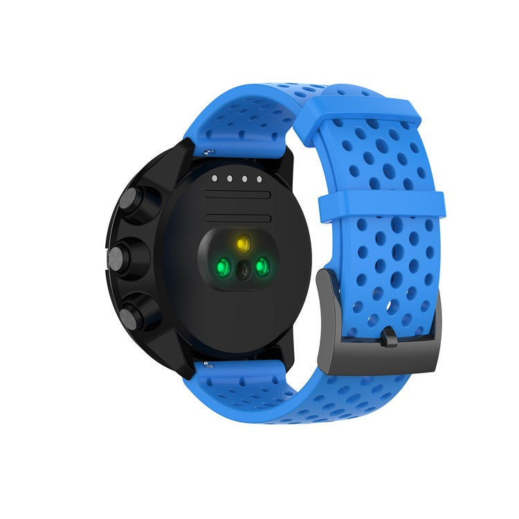 For Suunto Spartan Sport Wrist HR Baro/Suunto 9/D5I 24mm Silicone Watchband Replacement Smart Watch Strap - Blue