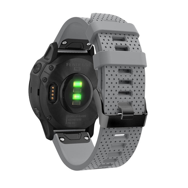 Silicone Smart Watch Replacement Strap for Garmin Fenix 6S - Grey