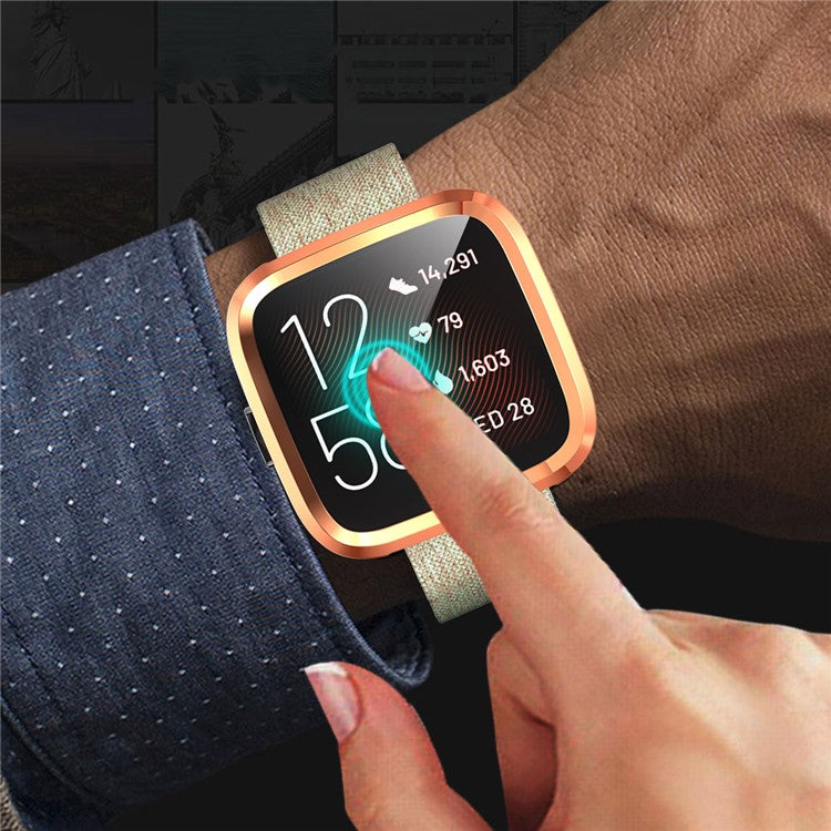 All-round Protective Electroplating TPU Watch Shell for Fitbit Versa 2 - Rose Gold
