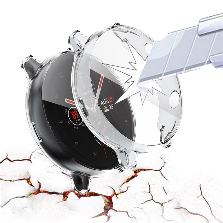 All-round Protective Electroplating TPU Watch Case for Samsung Galaxy Watch Active2 40mm SM-825F/825U/835F - Transparent