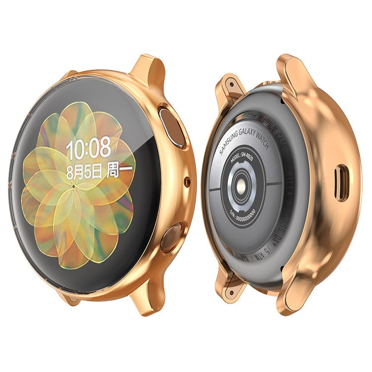 All-round Protective Electroplating TPU Watch Case for Samsung Galaxy Watch Active2 40mm SM-825F/825U/835F - Rose Gold