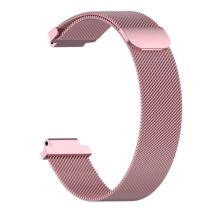 Milanese Fine Mesh Stainless Steel Smart Watch Band for Garmin Forerunner 220/230/235/630/620/735 - Pink