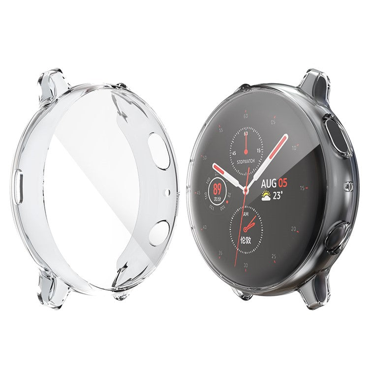 All-round Protective Electroplating TPU Watch Cover for Samsung Galaxy Watch Active 2 44mm - Transparent