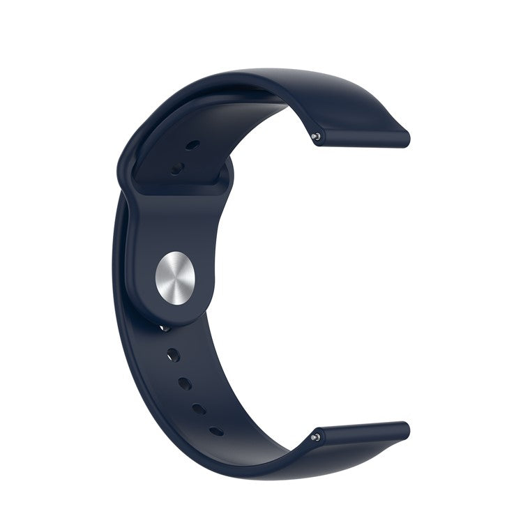18mm Solid Color Silicone Smart Watch Replacement Strap for Xiaomi Mi Watch - Navy Blue