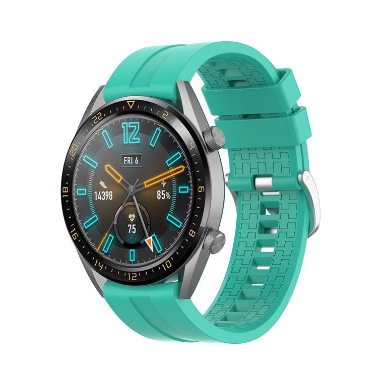 For Huawei Watch GT 46mm Sports Silicone Watch Band Wrist Strap Replacement 22mm - Cyan