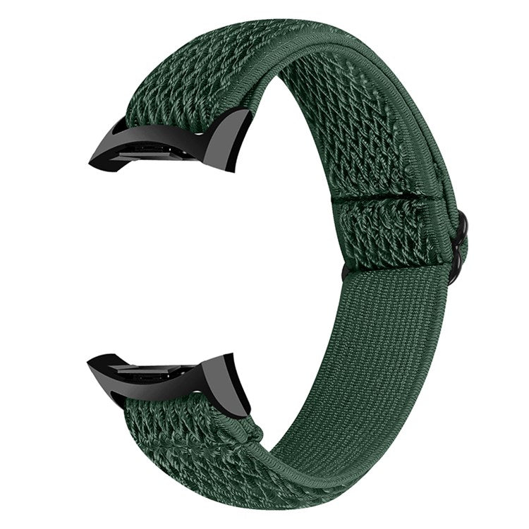 For Samsung Gear Fit2 SM-R360 Nylon Woven Watch Strap Replacement Adjustable Wrist Band - Army Green