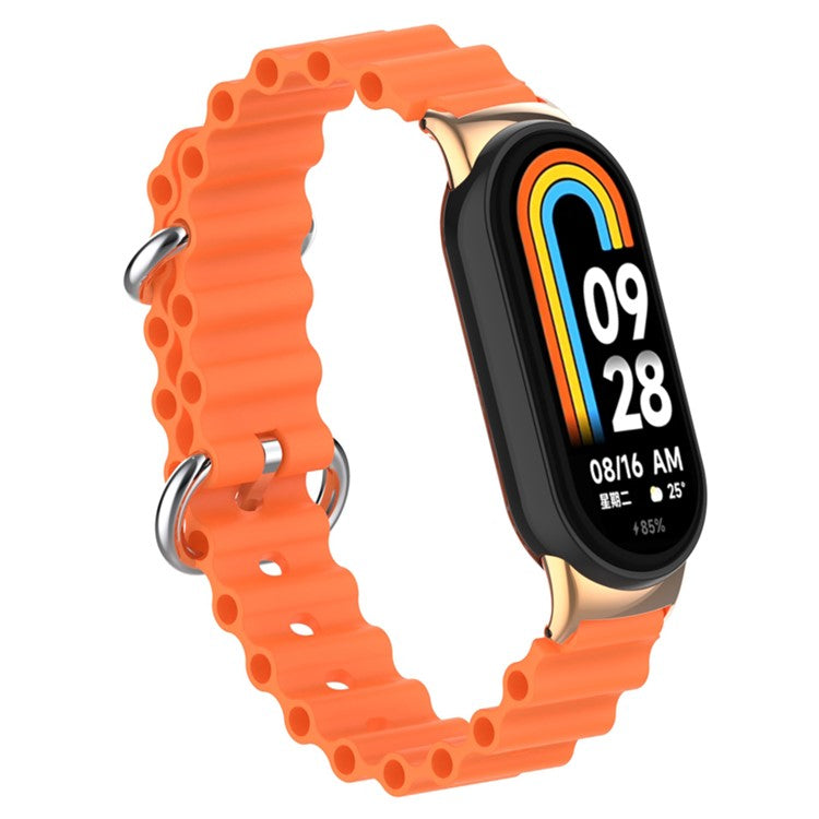 For Xiaomi Smart Band 9 NFC / 9 / 8 NFC / 8 Ocean Band Adjustable Loop Sport Watch Strap with Connector - Orange