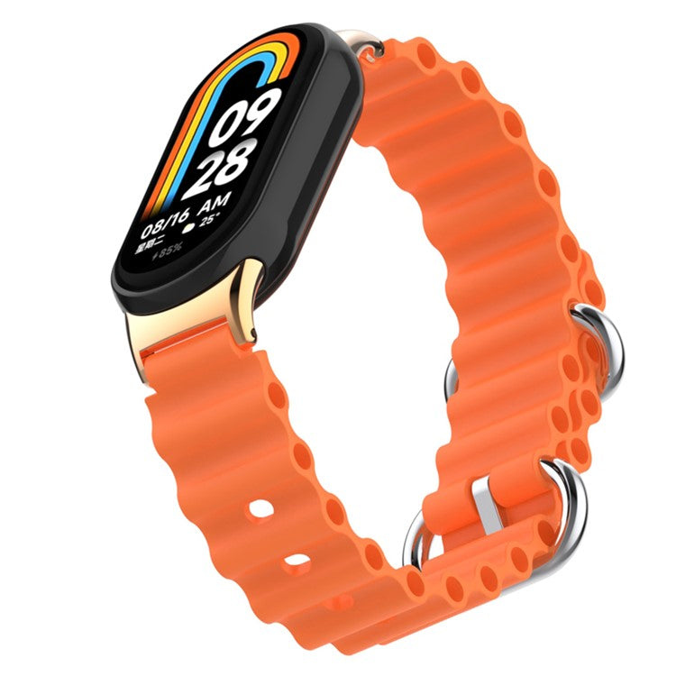 For Xiaomi Smart Band 9 NFC / 9 / 8 NFC / 8 Ocean Band Adjustable Loop Sport Watch Strap with Connector - Orange