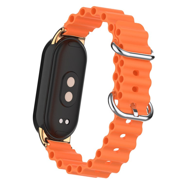 For Xiaomi Smart Band 9 NFC / 9 / 8 NFC / 8 Ocean Band Adjustable Loop Sport Watch Strap with Connector - Orange