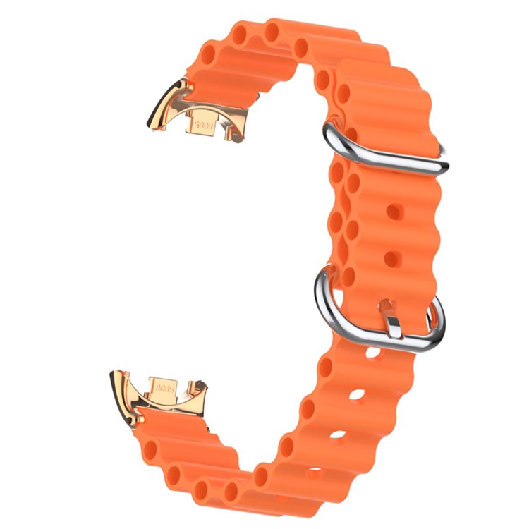 For Xiaomi Smart Band 9 NFC / 9 / 8 NFC / 8 Ocean Band Adjustable Loop Sport Watch Strap with Connector - Orange