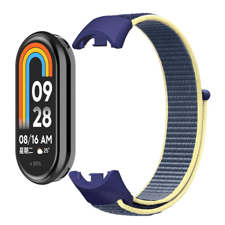 For Xiaomi Smart Band 9 NFC / 9 / 8 NFC / 8 Soft Nylon Watch Band Adjustable Sport Wrist Strap - Papaya