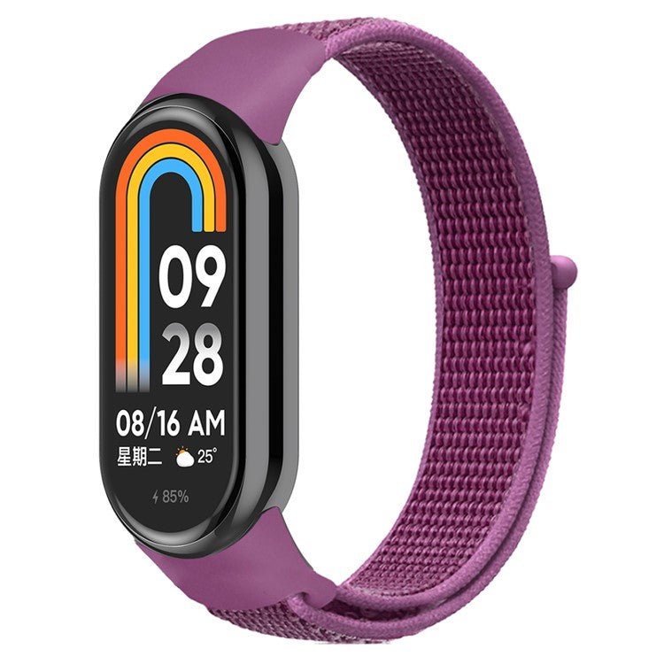 For Xiaomi Smart Band 9 NFC / 9 / 8 NFC / 8 Soft Nylon Watch Band Adjustable Sport Wrist Strap - Pitaya