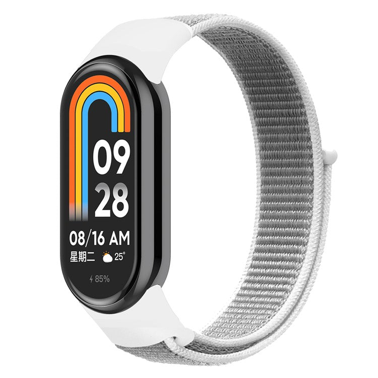 For Xiaomi Smart Band 9 NFC / 9 / 8 NFC / 8 Soft Nylon Watch Band Adjustable Sport Wrist Strap - Seashells White