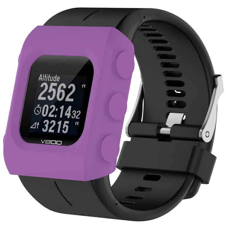 Silicone Flexible Protector Cover Shell for Polar V800 GPS Sports Watch - Purple