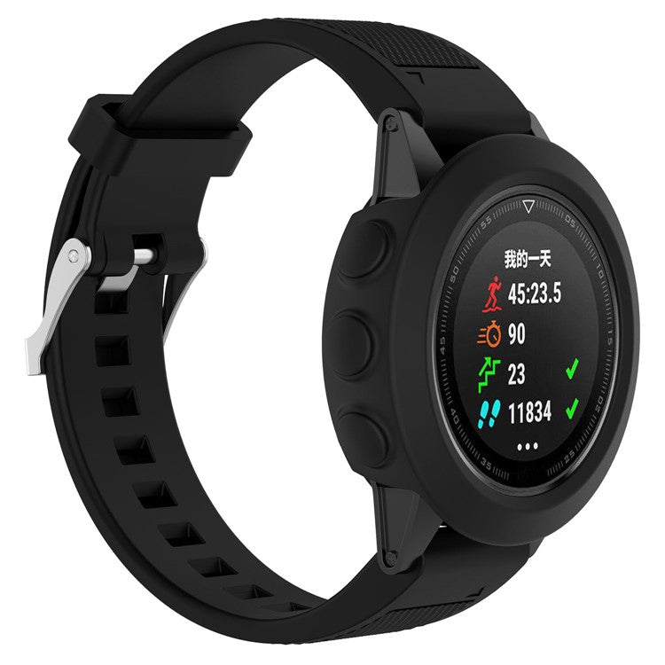 Anti-aging Protective Silicone Case Cover for Garmin Fenix5X/5X Plus - Black