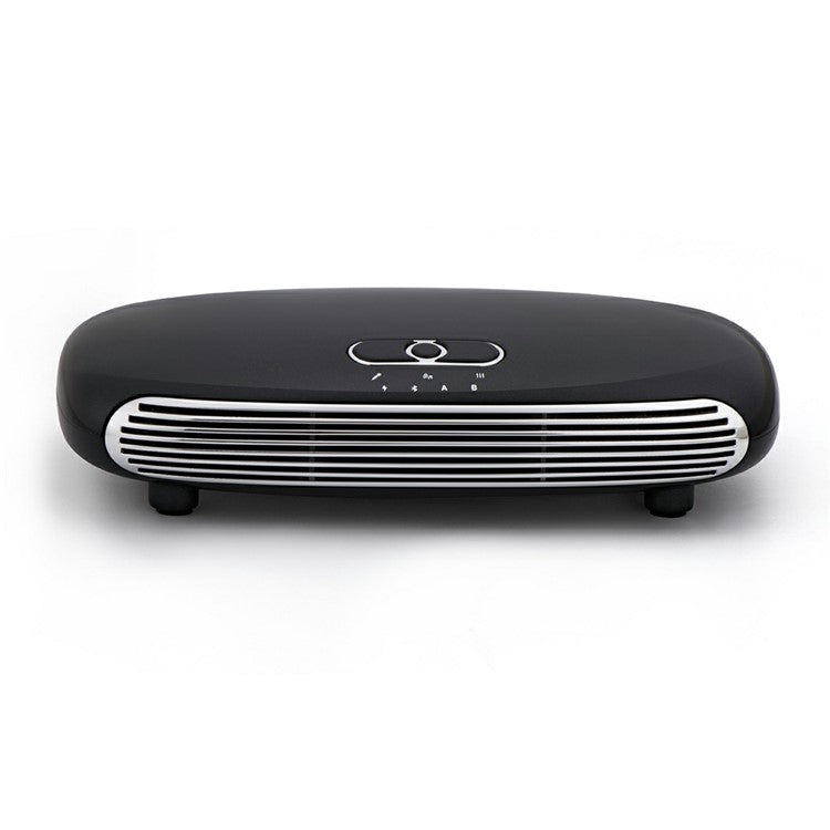 K8 Dual Wireless Microphones Mini Family Home Karaoke System Singing Machine Box - Black/US Plug