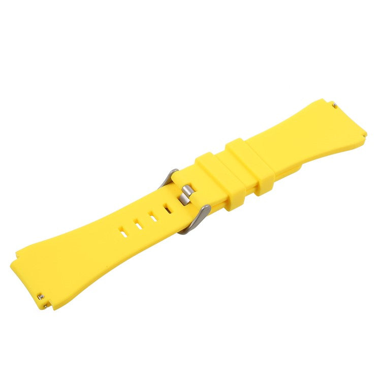 22mm Soft Silicone Sports Watch Strap Wrist Band Replacment for Samsung Gear S3 Frontier / S3 Classic - Yellow