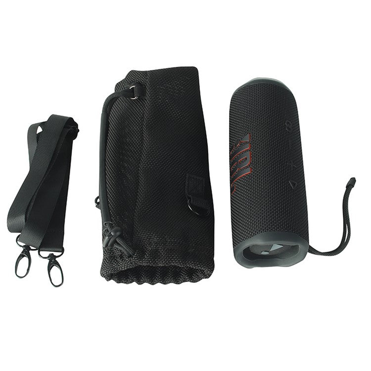 Compatible with JBL Flip 3 / 4 / 5 / 6 Portable Bluetooth Speaker Mesh Bag Cover Drawstring Design Travel Carry Pouch with Strap