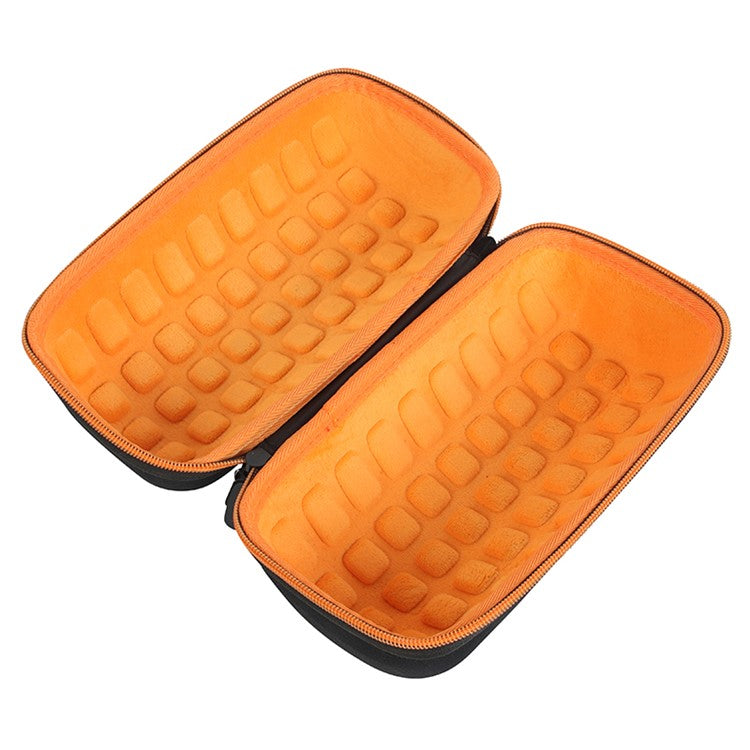 Hard EVA Shockproof Storage Box for JBL Pulse 5, Bluetooth Speaker Protective Cover Travel Carrying Bag - Black / Orange