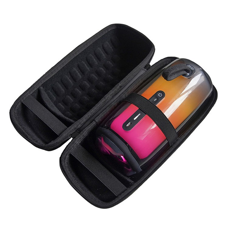 Portable Hard EVA Storage Case for JBL Pulse 5, Bluetooth Speaker Travel Carrying Bag with Shoulder Strap - Black