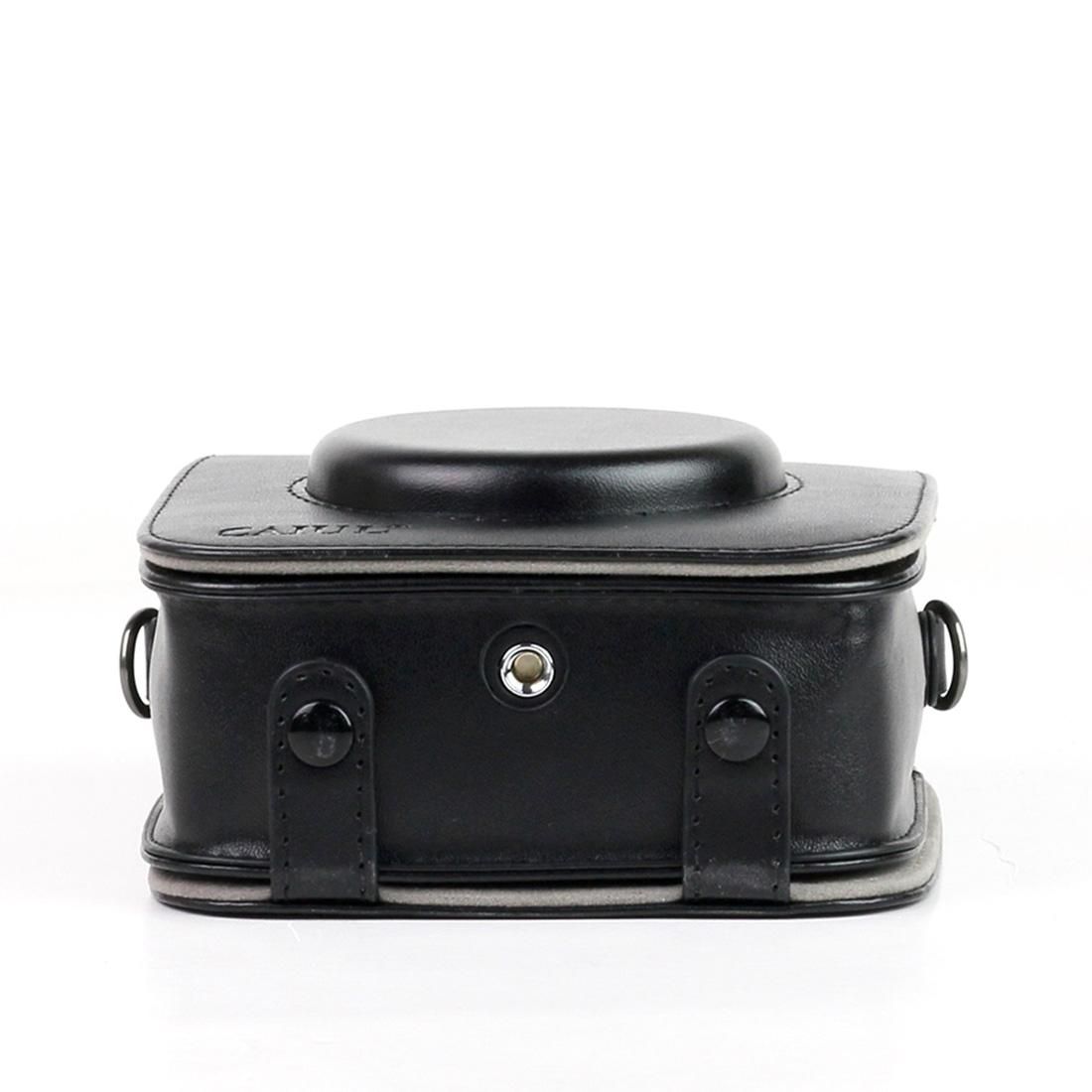Vintage PU Leather Camera Case Protective bag for FUJIFILM Instax SQUARE SQ10 Camera, with Adjustable Shoulder Strap (Black)
