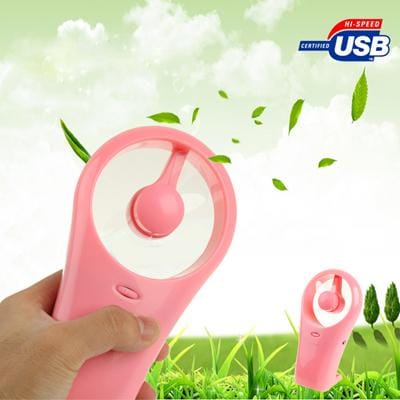 Ultra-quiet Mini USB / Battery Fan with Stand, HH-U517 (Pink)