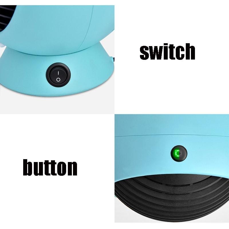 Student Dormitory Office Desktop Mini Speed Heater CN Plug (Light Blue)