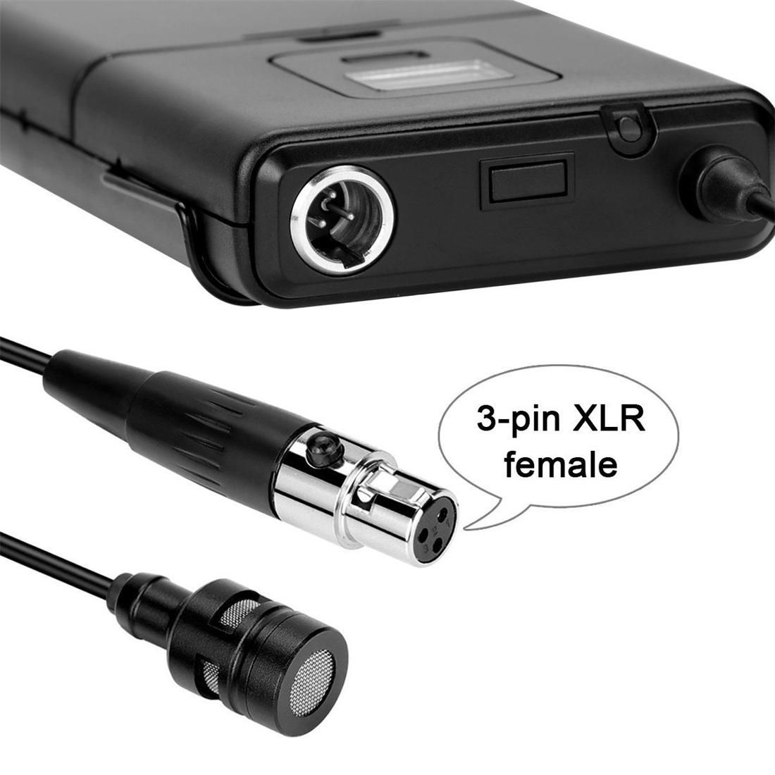 FIFINE K037 U Segment Selectable 20-channel Wireless Lavalier Microphone for Live Broadcast, Show, KTV, etc, Compatible with Notebook, PC, Speaker, Headphone, iPad, iPhone, Galaxy, Huawei, Xiaomi, LG, HTC and Other Smart Phones