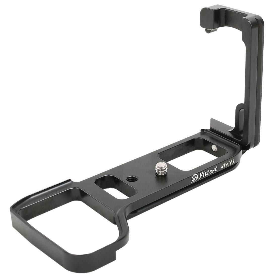FITTEST A7R III Vertical Shoot Quick Release L Plate Bracket Base Holder for Sony A7RIII (Black)