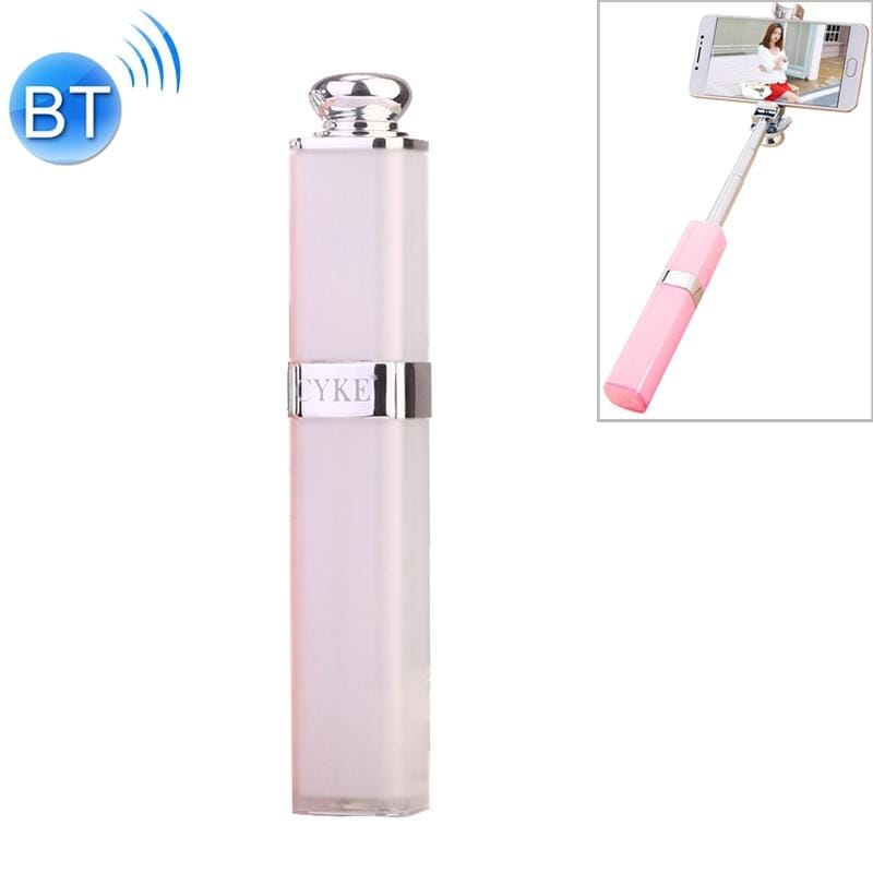 CYKE S1 Universal Hidden One-piece Lipstick Shape Wireless Bluetooth Selfie Stick (White)